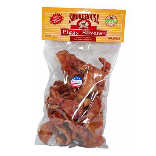 Smokehouse Piggy Slivers Natural Dog Treat 24 count by Smokehouse peta2z