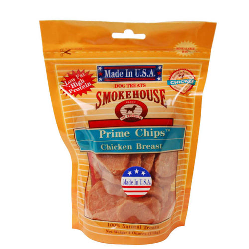 Smokehouse USA Made Prime Chips Dog Treat Chicken, 1 Each/4 Oz by Smokehouse peta2z