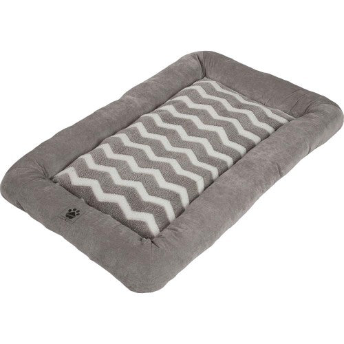 SnooZZy Zig Zag Low Bumper Kennel Dog Mat Grey, 1 Each/Large by San Francisco Bay Brand peta2z