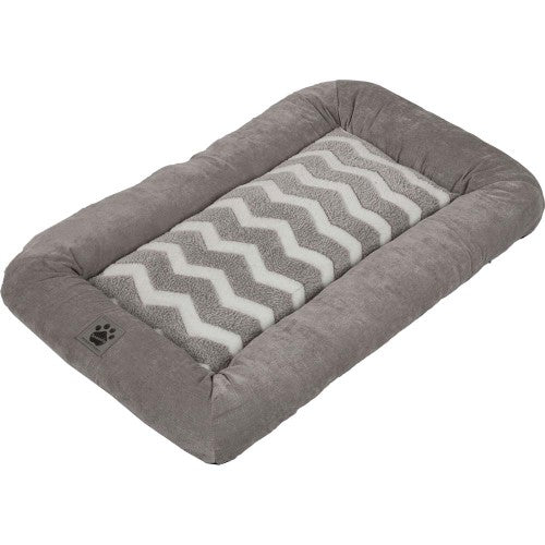 SnooZZy Zig Zag Low Bumper Kennel Dog Mat Grey, 1 Each/Medium by San Francisco Bay Brand peta2z