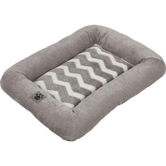 SnooZZy Zig Zag Low Bumper Kennel Dog Mat Grey, 1 Each/Small by San Francisco Bay Brand peta2z