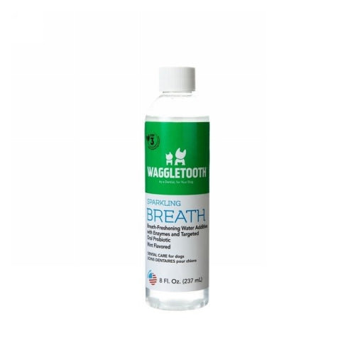 Sparkling Breath Water Additive for Dogs 8 Oz by Waggletooth peta2z