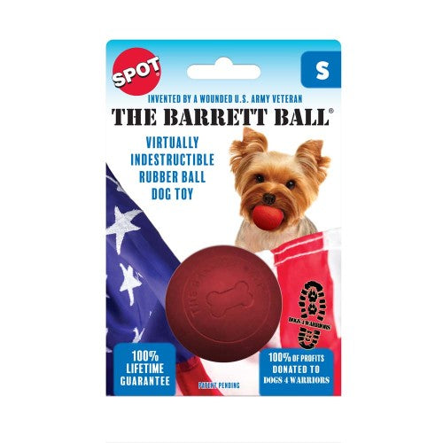 Spot Barrett Ball Dog Toy Red, 1 Each/2.5 in, Small by Spot peta2z