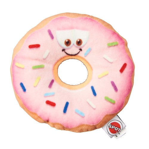 Spot Fun Food Dog Toy Donut Multi-Color, 1 Each/5.25 in, Medium by Spot peta2z