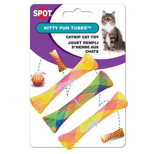 Spot Kitty Fun Tubes Catnip Toy Assorted, 1 Each/3.25 in, 3 Pack by Spot peta2z