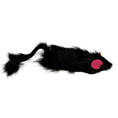 Spot Shaggy Plush Ferret Rattle & Catnip Cat Toy Black, 1 Each/11 in, Large by Spot peta2z