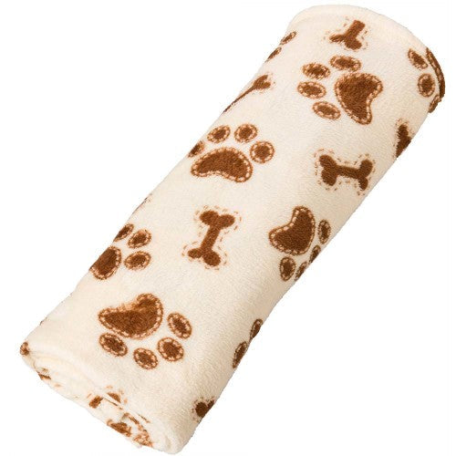 Spot Snuggler Bones/Paws Print Blanket Cream, 1 Each/30 In X 40 in by Spot peta2z