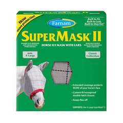 SuperMask II Fly Mask with EarsX-Large 1 Count by Farnam peta2z