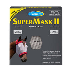 SuperMask II Fly Mask without Ears Yearling 1 Count by Farnam peta2z