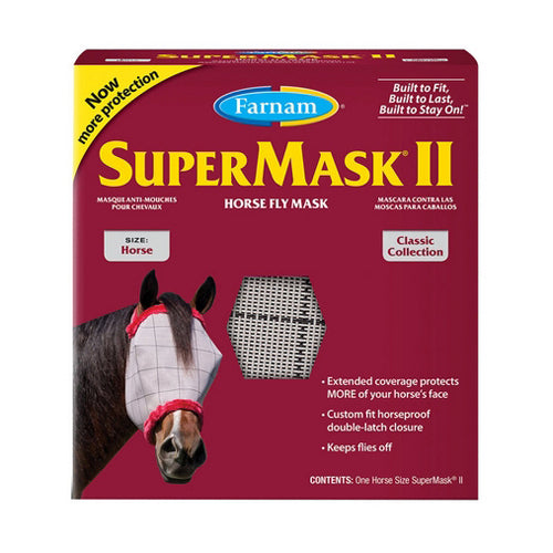 SuperMask II Fly Mask without EarsHorse 1 Count by Farnam peta2z