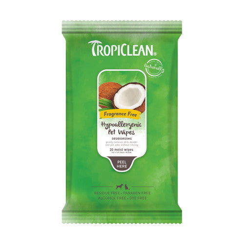 TropiClean Deep Cleaning Wipes for Dogs 1 Each/20 Count by Tropiclean peta2z