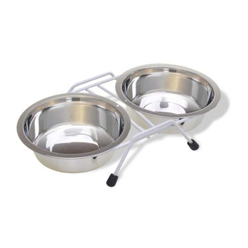 Van Ness Plastics Stainless Steel Double Dish w/Wire Rack Silver, 1 Each/16 Oz by San Francisco Bay Brand peta2z