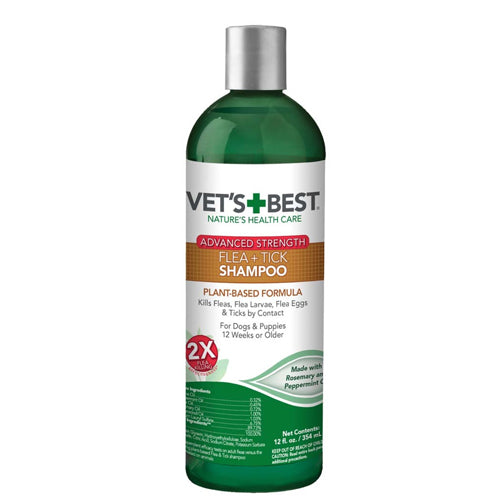 Vet's Best Flea & Tick Advanced Strength Shampoo for Dogs 1 Each/12 Oz by Vet's Best peta2z