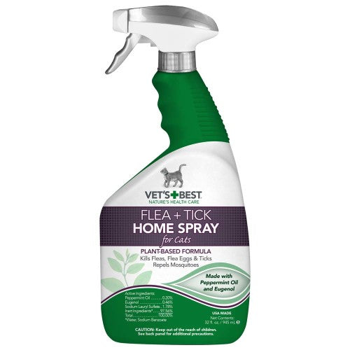 Vet's Best Flea and Tick Home Spray for Cats 1 Each/32 Oz by Vet's Best peta2z