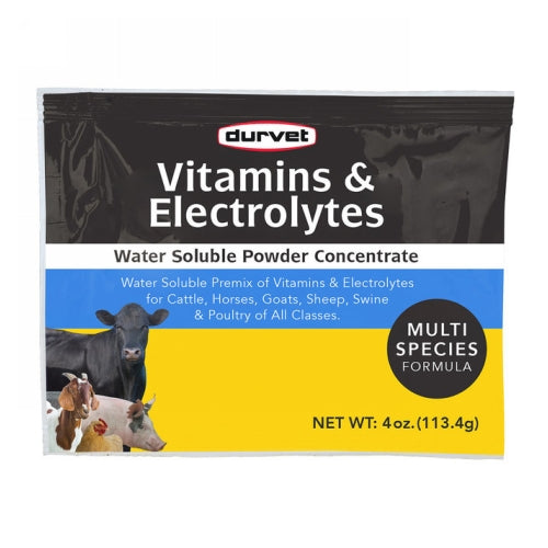 Vitamins & Electrolytes Concentrate for Livestock and Horses 4 Oz by Durvet peta2z
