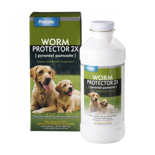 Worm Protector 2X Liquid Dog Dewormer 237 ml by Prolabs peta2z