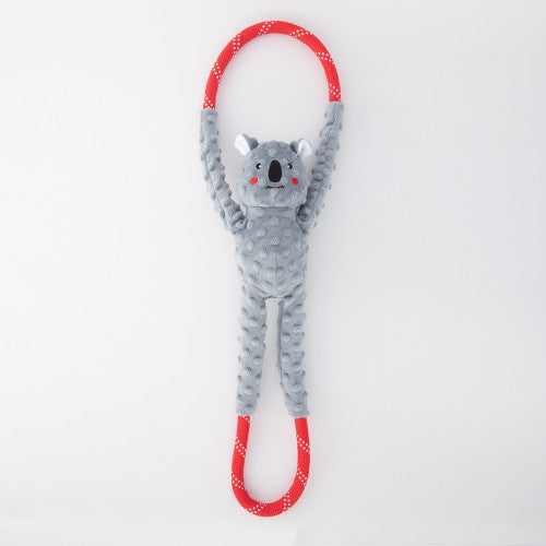 ZippyPaws RopeTugz Dog Toy Koala, Grey, 1 Each/Large by ZippyPaws peta2z