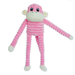 ZippyPaws Spencer the Crinkle Monkey Dog Toy Pink, 1 Each/Small by ZippyPaws peta2z