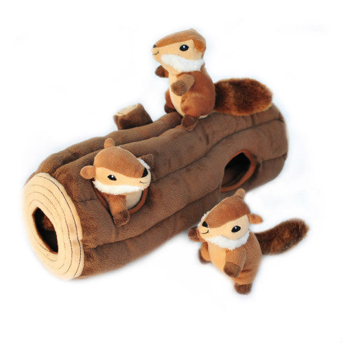 ZippyPaws Zippy Burrow Dog Toy Chipmunks Log, 1 Each/XL by ZippyPaws peta2z