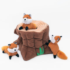 ZippyPaws Zippy Burrow Dog Toy Fox Stump, 1 Each/XL by ZippyPaws peta2z