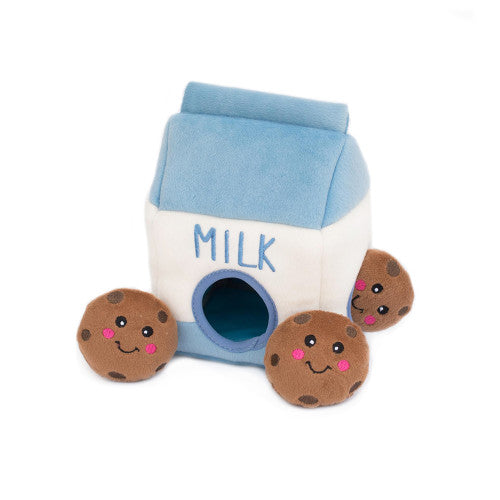 ZippyPaws Zippy Burrow Dog Toy Milk and Cookies, 1 Each/Medium by ZippyPaws peta2z