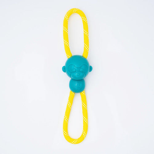 ZippyPaws ZippyTuff Monkey RopeTugz Dog Toy Teal/Yellow, 1 Each/Medium by ZippyPaws peta2z