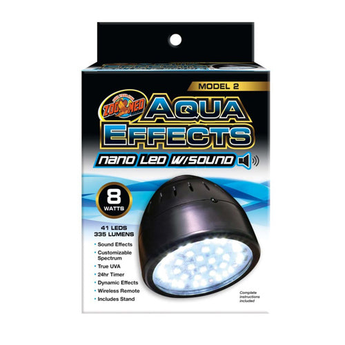 Zoo Med AquaEffects Model 2 Nano LED Light Fixture Black, 1 Each by Zoo Med peta2z