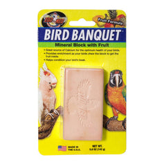 Zoo Med Bird Banquet Fruit Formula Mineral Block Pink, 1 Each/5 Oz, Large by Zoo Med peta2z