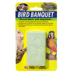 Zoo Med Bird Banquet Vegetable Formula Mineral Block Green, 1 Each/5 Oz, Large by Zoo Med peta2z