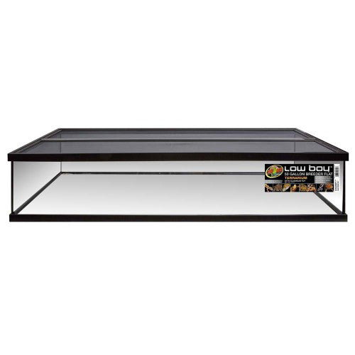 Zoo Med Low Boy Breeder Flat Terrarium with Aluminum Screen Top Black, Clear, 1ea/48 In X 24 in, 50 Gallon by Zoo Med peta2z