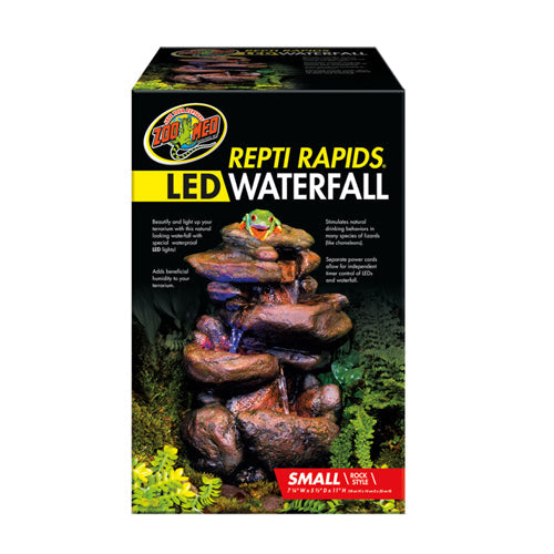 Zoo Med Repti Rapids LED Rock Waterfall Brown, 1 Each/Small by Zoo Med peta2z