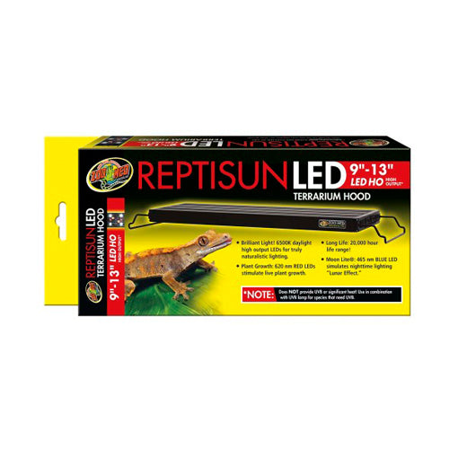 Zoo Med ReptiSun LED Terrarium Hood Black, 1 Each/9 In - 13 in by Zoo Med peta2z