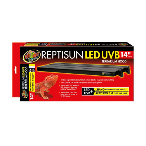 Zoo Med ReptiSun T5 LED UVB Terrarium Hood 1 Each/14 in by Zoo Med peta2z