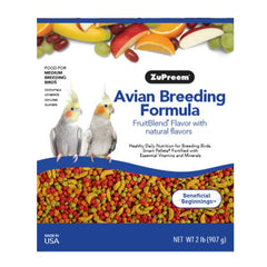 ZuPreem AvianBreeder FruitBlend Flavor Pelleted Bird Food for Cockatiels 1 Each/2 lb by ZuPreem peta2z